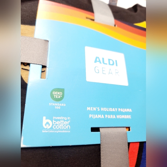 ALDI GEAR CHRISTMAS 2024 Men's L 2pc Cotton Blend Gingerbread Man Pajama Style 2 - Picture 4 of 12